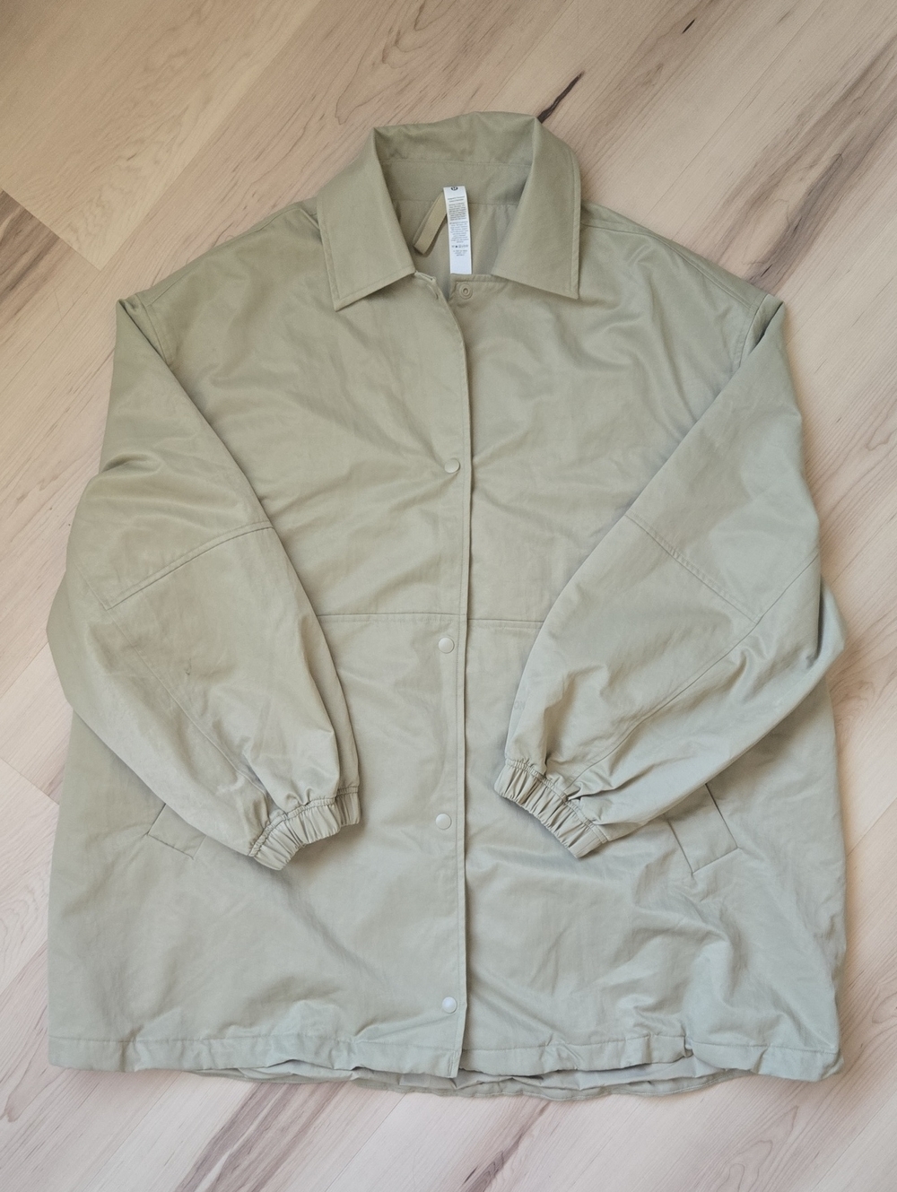 Lululemon Light Weight Oversized-fit Coaches Jacket, Khaki, Size Large